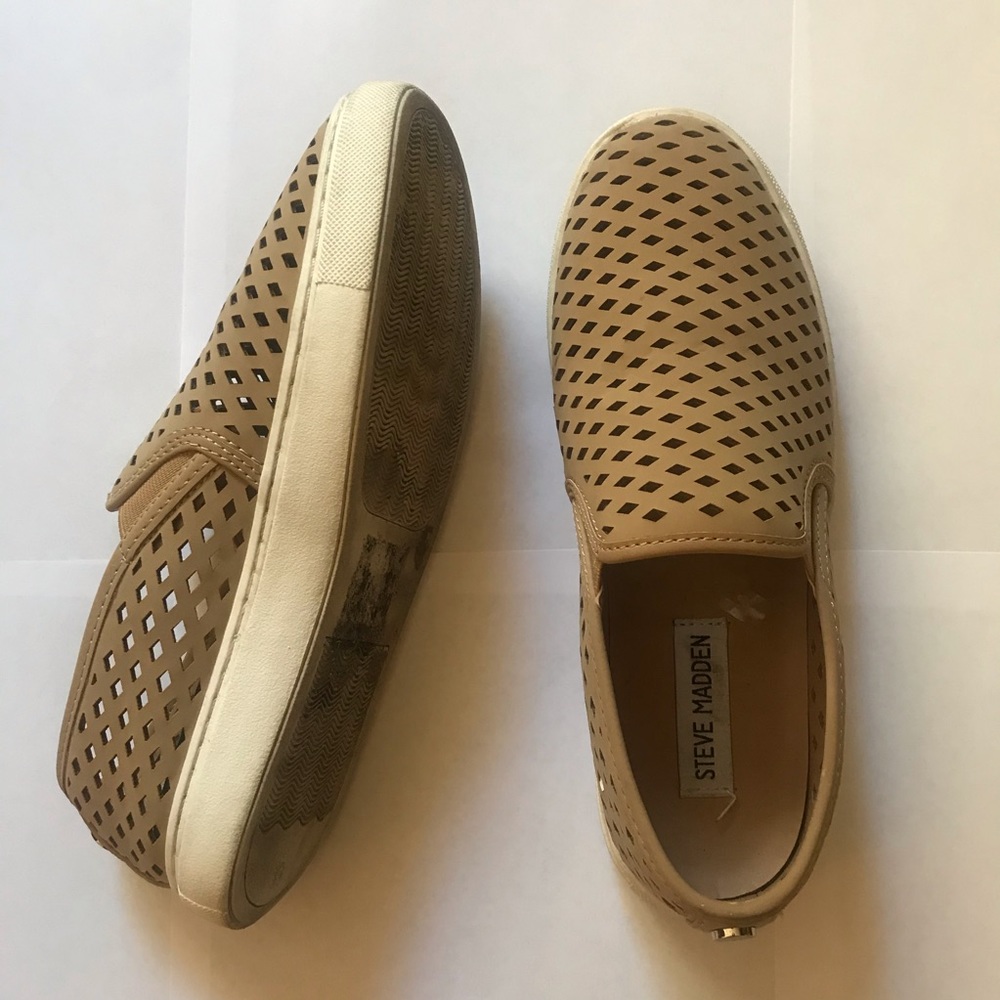 STEVE MADDEN Brown/Suede Slip-On Sneakers